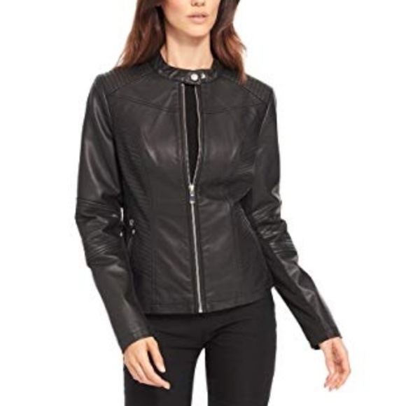 Black Rivet Jackets & Blazers - Wilson's Black Rivet faux leather scuba size small